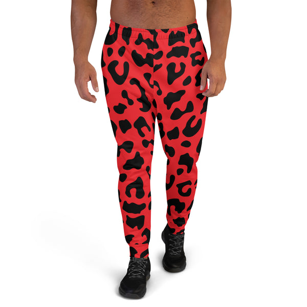 Red leopard Joggers